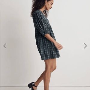 Madewell | Marianna Puff-Sleeve Plaid Mini Dress
